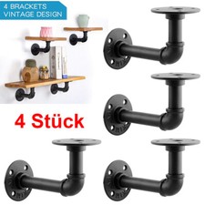 4 X Rohr Regalhalterung Regalhalter Regalträger Wandhalter Industrie Regalwinkel