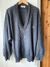 Original eleganter Carlo Colluci Herren Pullover paisleymuster Grau Gr.56