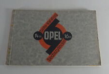 Teilekatalog Opel 14/50 PS 3,7 ltr. + 16/60 PS 4,2 ltr. von 1928 / 1929