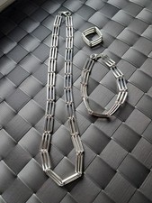 Esprit 925 Silber Schmuck Set Kette + Armband + Ring massiv