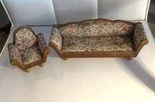 Altes Puppenhaus Sofa mit