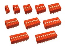 DIP Schalter Kodierschalter 1 2 3 4 5 6 7 8 9 10 polig RM 2,54 Schiebeschalter