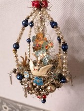 alter Gablonzer Christbaumschmuck Weihnachtsschmuck Ornament Oblaten