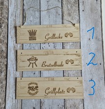 Grill Schild Holz