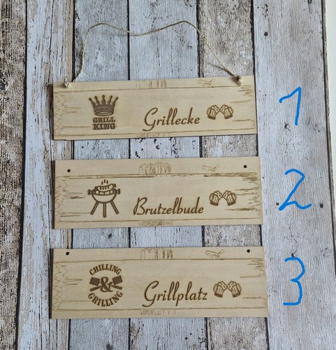 Grill schild holz - schild,