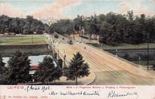 DEUTSCHLAND LEIPZIG PLAGWITZER BRUECKE UND PALMENGARTEN