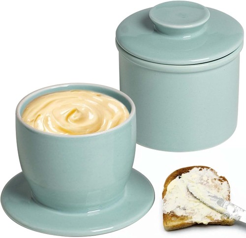 Butterdose keramik runddeckel - keramik,