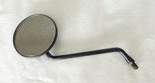Auflösung:Oldtimer-Motorrad-Spiegel schwarz-+Halterung-Rund-Selten.Ansehen