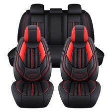 Schwarz Rot PU Leder
