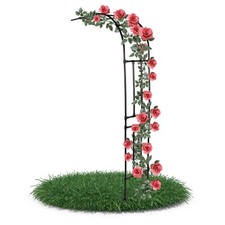 Halbbogen schwarz Gartendeko Rankhilfe für Kletterpflanzen Blumen