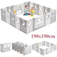 18 Paneele Baby Laufgitter Laufstall Absperrgitter Kind Krabbelgitter Spielstall