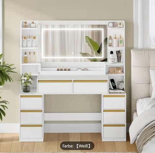 Schminktisch mit led spiegel - schminktisch,
