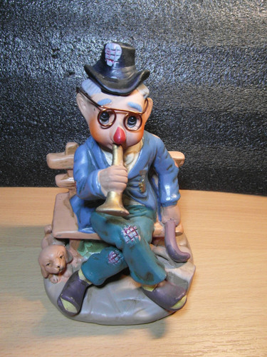 Clown auf bank - clown,