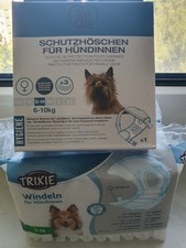 Schutzhose Hygienehose fur Hündin Waschbar + Wechseleinlagen + Windel Gr. S-M