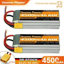 2pcs 22,2V 4500mAh 6S Lipo Akku XT90  für RC Hubschrauber Quad Boot Auto Lkw