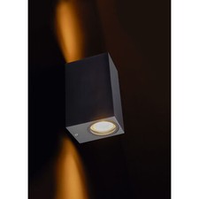 Heitronic Wandleuchte AMBOS anthrazit eckig GU10 LED max. 2x 5 Watt