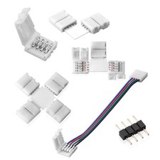 4 pol Verbinder mit Klippbefestigung | Schnellverbinder für RGB LED 5050 Streife