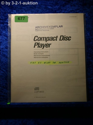 Sony bedienungsanleitung cdp - sony,
