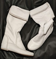 Indianerstiefel hoch, weiß