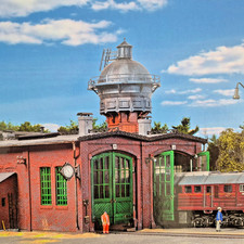 Vollmer 45752 H0 Lokschuppen mit Türschließvorrichtung, zweiständig in OVP/2516