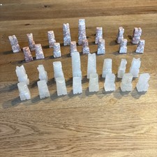 Schach Schachfiguren Onyx Und Marmor Vintage Schwer. Tolle Qualität