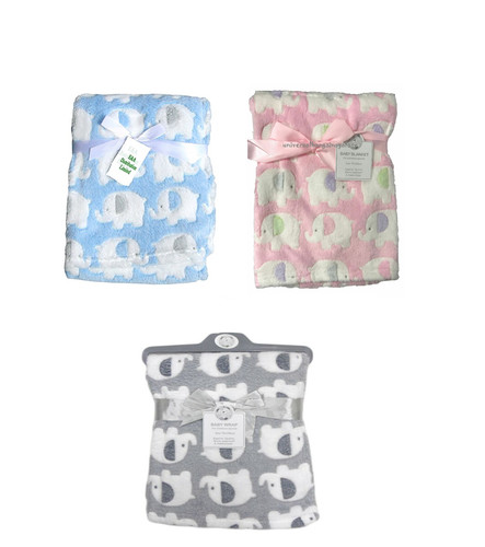 Babydecke softfleece elefant - babydecke,