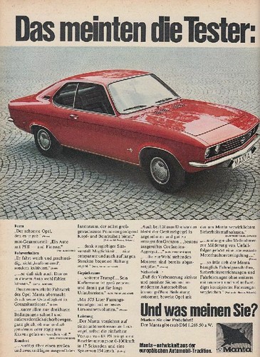 Opel manta reklame - opel,
