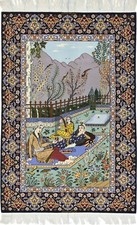 Fine isfahani silk - isfahani,