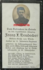 Sterbebild WWI Soldat Wörth