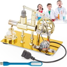 Mini Heißluft Stirlingmotor Modell Spielzeug DIY Motor Stromgenerator Motor Komp
