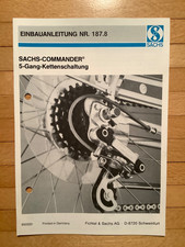 Einbauanleitung Sachs-Commander 5 Gang Kettenschaltung Nr. 187.8