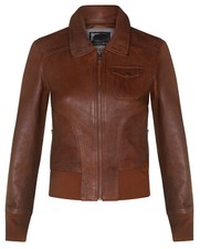 Damen hellbraun Leder