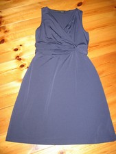 Esprit Collection Kleid Gr.S NEU navy dunkel-blau V-Ausschnitt Knotendetail