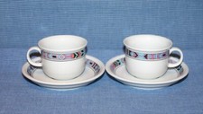 Thomas Trend Indiana: 2 Espressotassen Mokkatassen / mit Untertassen / Porzellan
