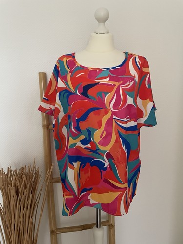 Damen bluse tunika bunt - bluse,