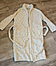 kuschliger Fleece-Bademantel Gr. M beige Damen Sauna- Morgen- Haus-Mantel Neu