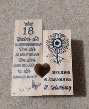 18. Geburtstag Geschenk Holz Kerzen Spruch Herz Herzlichen Glückwunsch 