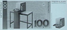 ATM Test note PERNUMA 10,0 DM, eins. Druck, RRRRR, UNC, CV = 100 $.
