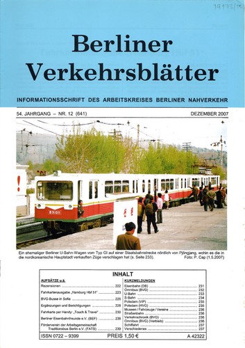 Berliner verkehrsblätter heft - berliner,
