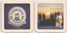 Flensburger Pilsener - Bierdeckel "Die Frage: Was fehlt? - Die Antwort: Du."