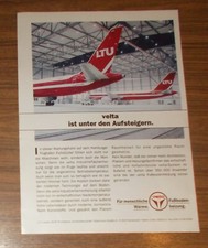 Seltene Werbung VELTA Fußbodenheizung Flughafen Hamburg LTU Flugzeuge 1992