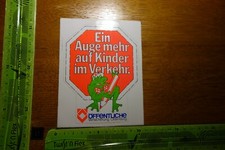 Alter Aufkleber VerkehrsSicherheit EIN AUGE MEHR AUF KINDER IM VERKEHR 