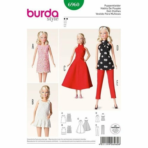 Burda schnittmuster 6960 - schnittmuster,