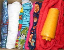 Stoffpaket teils Neu m.E. Nähgarn Plüsch Softshell Wintersweat SommersweatPanels