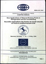 New applications of natural working fluids in refrigeration and air conditioning