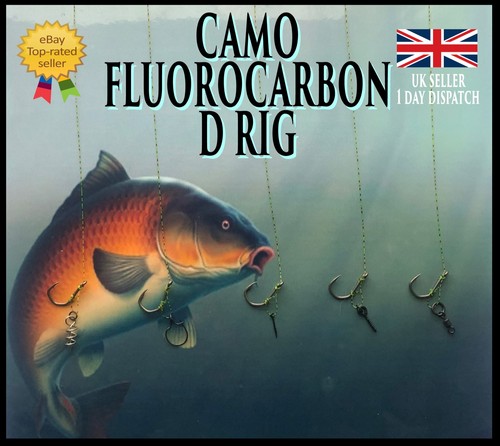 Ready made carp rigs camo - carp,