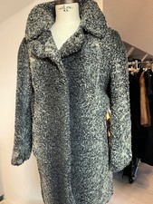 Schnee-Persianer wunderschöne Zeichnung  Vintage Nerzmantel  Gr.M grau