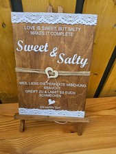 Tischaufsteller Hochzeit Deko Vintage "Candy Bar" A4 mit Staffelei