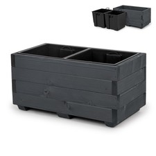 Blumentopf Holz Pflanzkübel Übertopf Blumenkasten Kunststoffeinsatz 62KAN3332AN