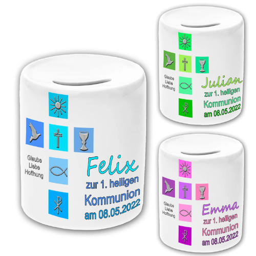 Spardose mit name datum - mit,